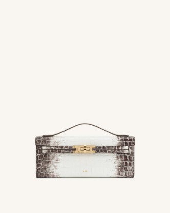 Picture of Bria Structured Top Handle Bag - White Croc