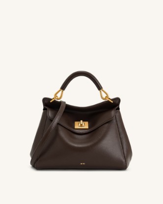 Picture of Lucia Classic Top Handbag - Dark Brown