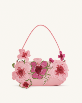 Picture of Leona Bead Embellished Shoulder Bag - Pink