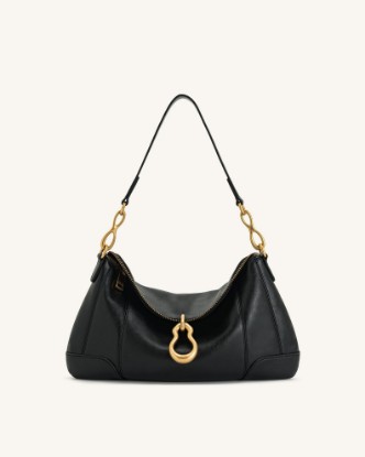 Picture of Jayla Metal Pendant Embellished  Shoulder Bag - Black