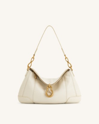 Picture of Jayla Metal Pendant Embellished Shoulder Bag - White