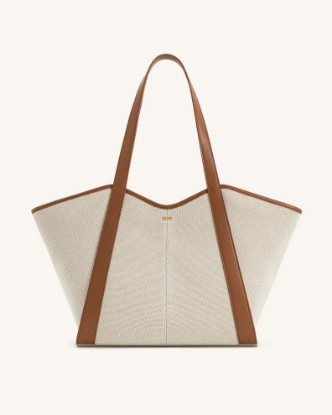 Picture of Kiana Large Capacity Tote Bag - Brown Canvas