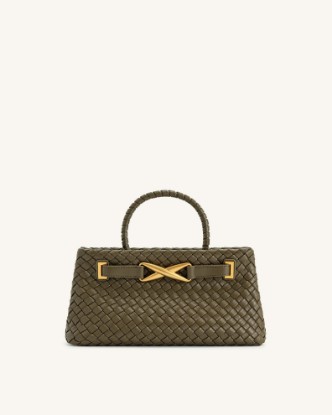 Picture of Elora Woven Tote Bag - Dark Olive