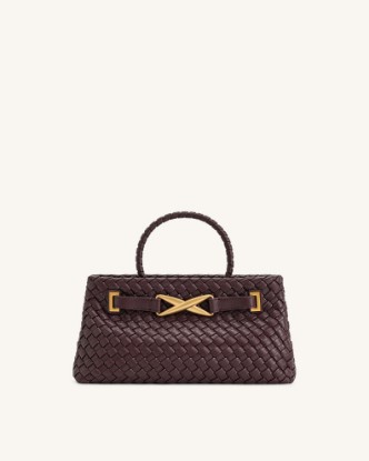 Picture of Elora Woven Tote Bag - Deep Burgundy