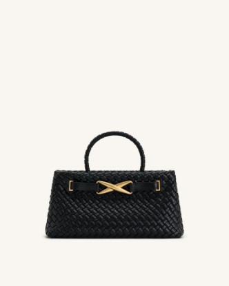 Picture of Elora Woven Tote Bag - Black