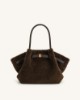 صورة Hana Medium Faux Fur Tote Bag - Mocha Brown