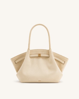 Picture of Hana Medium Faux Suede Tote Bag - Off White