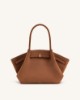 صورة Hana Medium Faux Suede Tote Bag - Brown