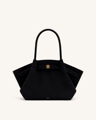 Picture of Hana Medium Faux Suede Tote Bag - Black