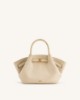 صورة Hana Mini Faux Suede Tote Bag - Off White