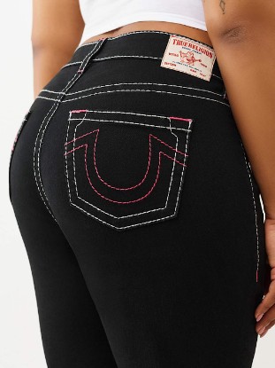 PLUS BECCA MID RISE BIG T BOOTCUT JEAN
