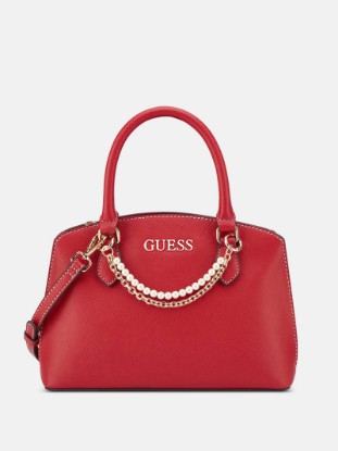 Jeanine Faux-Pearl Charm Satchel