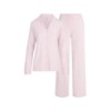 SKIMS SLEEP LONG SLEEVE BUTTON UP SET | BLOOM ON A MODEL FRONT VIEW