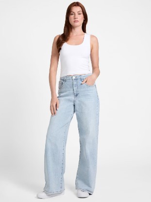 Picture of Laurelie Wide Leg Curvy Jeans - Blue