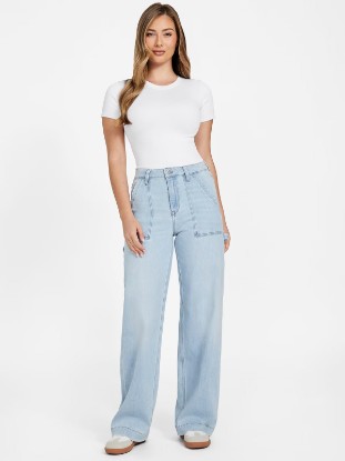 Picture of Eleanna High Rise Wide Carpenter Jeans - Blue