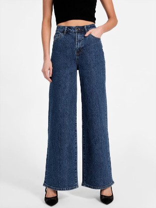 Picture of Lisbeth Wide Leg Denim Pants - Blue