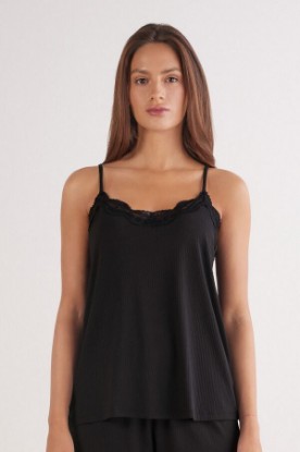 Your Everyday Wear Ribbed Top with Lace