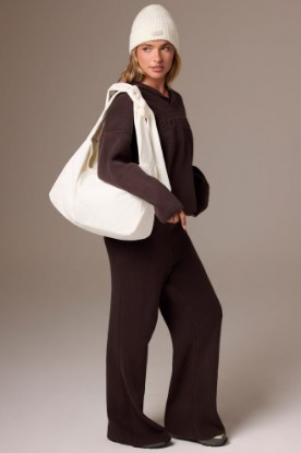 Picture of Corduroy Bow Tote Bag in Ivory
