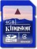 صورة Kingston 4GB SDHC Class 4 Flash Card Kingston Retail (SD4/4GBKR)
