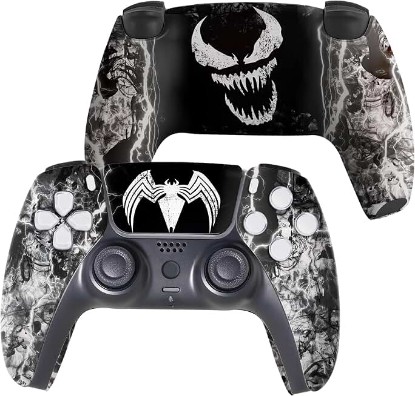 Picture of Vennom Custom PS-5 Controller Wireless compatible with Play-Station 5 Console by BCB Controllers | Proudly Customized in USA with Permanent HYDRO-DIP Printing (NOT JUST A SKIN)