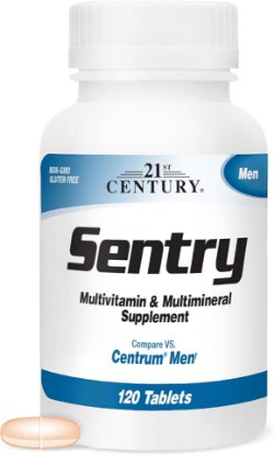 Picture of 21st Century Sentry Men Multivitamin Tablets, Daily Support, 120 Count | Complete Daily Multivitamin & Multimineral, Compare VS. Centrum® Men, Men for Energy, Immunity & Metabolism Support