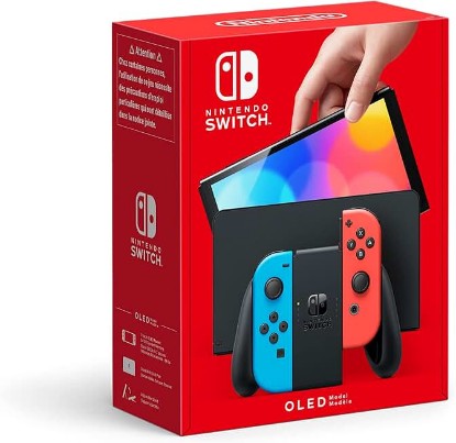 Picture of Nintendo Switch (OLED Model) - Neon Blue/Neon Red (Renewed)