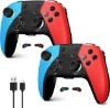 Picture of AceGamer 2 Pack Wireless Controller for Nintendo Switch/Lite/OLED/Switch 2, Hall Effect Joystick for Switch 2 Pro Controller with Wake-Up/Turbo/Dual Vibration/Programmable (Red+Blue)