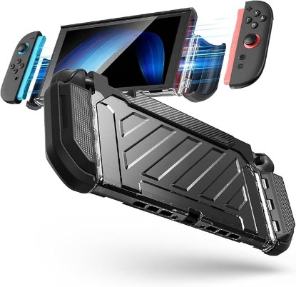 Picture of SUPCASE for Nintendo Switch 2 Case 2025, Joy Con Remove Friendly, Black | Military-Grade Protection, Ergonomic Grip, Dockable Integrated Protective Cover Accessories for Switch 2, Unicorn Beetle Pro Global Recycled Standard