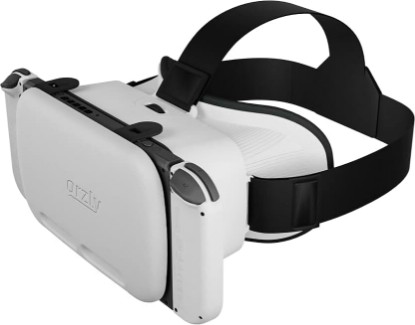 Picture of Orzly VR Headset Designed for Nintendo Switch & Switch OLED Console with Adjustable Lens for a Virtual Reality Gaming Experience and for Labo VR - White - Gift Boxed Edition