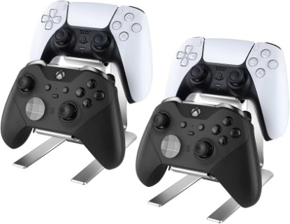 Picture of Controller Holder – 2 Pack 2 Tier Universal Aluminum Display Stand Accessories PC Gaming Desk Decor Stuff Gamer Gifts for Xbox Series X S, Elite 2, PS5, PS4, PS3, Switch Pro and Almost All Controller