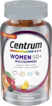 Picture of Centrum MultiGummies Gummy for Women 50 Plus, with Vitamin D3, B6 and B12, Multivitamin/Multimineral Supplement - 80 Count