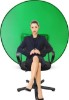 Picture of Portable Green Screen Backdrop (56''), Collapsible Webcam Background for Chair, Chroma Key for Home Office Video Conferencing