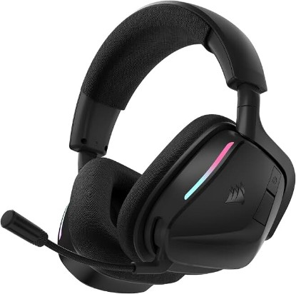 Picture of Corsair Void v2 Wireless Bluetooth PC PS5 Switch Gaming Headset – Black | Clear Microphone, Dolby Atmos, Lightweight, Up to 70Hr, Fast Charging, 2.4GHz, Effortless Connectivity, PS4, Mobile
