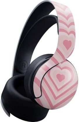 Picture of Skinit Decal Gaming Skin Compatible with Pulse 3D Wireless Headset for PS5 - Pink Heart Pattern Design
