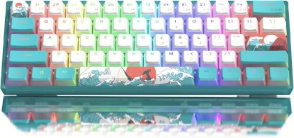 Picture of Womier 60% Percent Keyboard Gaming, Creamy Mechanical Wired Keyboard Anime