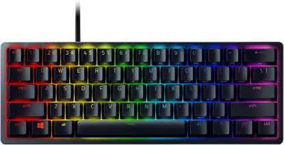 Picture of Razer Huntsman Mini 60% Gaming Keyboard: Clicky Optical Switches - Aluminum Top Frame - Chroma RGB Lighting - PBT Keycaps - Onboard Memory - Snap Tap - Black
