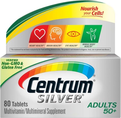 Picture of Centrum Silver Multivitamin Supplement For Adults Over 50, 80 Tablets (Pack of 2)
