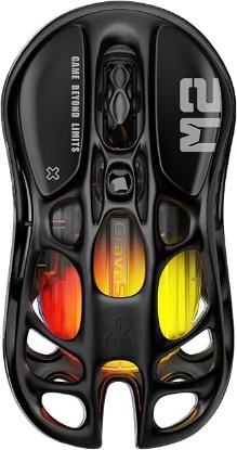 Picture of GravaStar Mercury M2 Wireless Gaming Mouse with 26,000 DPI, PAW3395DM Sensor -79g Lightweight Hollowed-Out Design -5 Programmable Buttons -5 Dynamic Lightsync RGB Global Recycled Standard