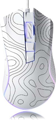 Picture of XVX G705 Wired Gaming Mouse, 12000 DPI RGB Gaming Mouse with 12 Backlit Modes & 7 Macro Buttons, PC Gaming Mice Support DIY Keybinding, Mouse Gamer Computer Mouse for Laptop PC Mac Windows,Topographic