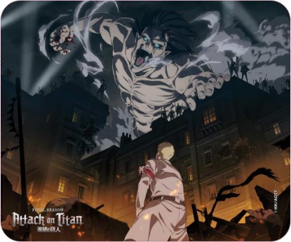 Picture of ABYSTYLE Attack on Titan Key Art Season 4 Mousepad Square Mouse Pad Precision Speed and Non-Slip Rubber Base 8" Office Desktop Computer Accessories
