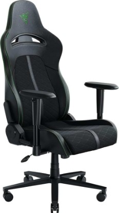 Picture of Razer Enki X Essential Gaming Chair, All-Day Comfort, Black | Built-in Lumbar Arch, Optimized Cushion Density, Dual-Textured, Eco-Friendly Synthetic Leather, Adjustable 152-degree Recline