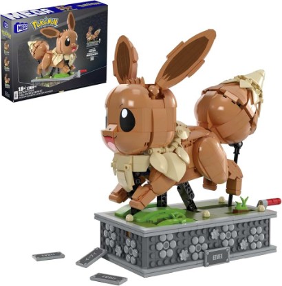 Picture of ​MEGA Pokémon Action Figure Building Set, Motion Eevee with 1366 Pieces, Turn Crank for Running Movement, Build & Display Toy for Collectors