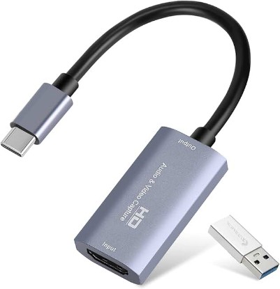 Picture of Guermok Video Capture Card, 4K USB3.0 HDMI to USB C, 1080P 60FPS & 2K 30FPS | Capture Card for Streaming, Compatible with iPad Mac OS Windows, Quest 3, OBS, PS5/4, Switch2/1, Xbox, Camera (Silver)