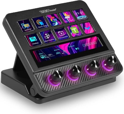 Picture of Macro Pad, Streaming Deck Stream Controller Soundboard Keypad, Programmable Keys USB Shortcut Keyboard for Gamer Streamer, Audio Mixer for OBS, YouTube, Office Desk Setup, PC, Mac