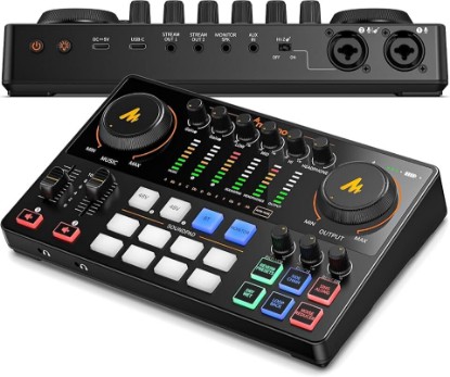 Picture of MAONO E2 Gen2 Podcast Equipment Bundle Audio Interface Mixer | Dual XLR Input, loopback, Bluetooth, streaming recording, podcast studios, creators, PC smartphone workflows, MaonoCaster Global Recycled Standard