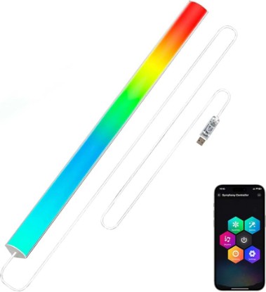 Picture of Under Monitor RGB Light Bar, 12 Inch USB Powered RGB Gaming Light Bar with APP Control, Music Sync LED Monitor Backlight, 5V 2A Ambient Desk Light for PC, Gaming Setup, TV, Desktop