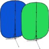 صورة Fotodiox 5'x7' Collapsible Chromakey Green + Blue 2-in-1 Background, Backdrop kit w/Stand Support