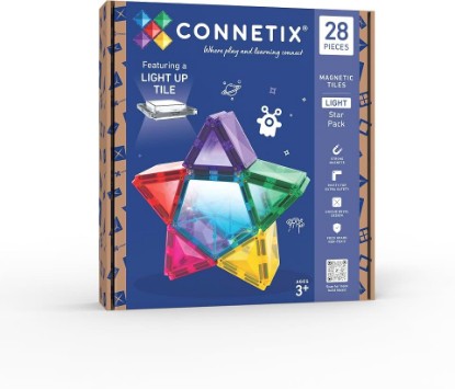 Picture of CONNETIX Magnetic Tiles Light Star Pack, 28 Pieces