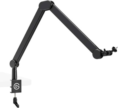 Picture of Elgato Wave Mic Arm MK.2, Studio Boom Arm for Microphones | Rises above monitors or stays low profile, Silent operation, Slim all-metal design, Padded clamp fits tight spaces