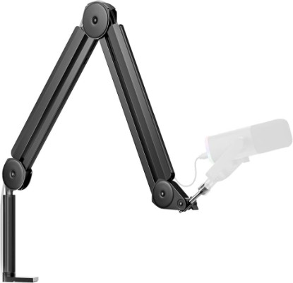 Picture of InnoGear Mic Arm Microphone Boom Arm Cable Management for Blue Yeti, Black | Desk Mount, for Shure Fifine, Professional Appearance, Extendable, Horizontal Reach 32.3", 3.5 lb Weight Capacity, Heavy-Duty